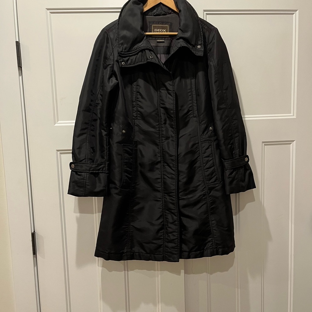 Geox Women's Elegant Black Trench Coat